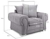 Verona Fullback Sofa Grey Armchair